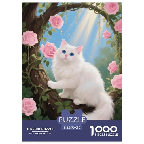 1000 Teile Perserkatze Puzzle – Für Erwachsene, Herausforderndes Knobelspiel, Rosenbogen Puzzles, Wohnkultur, Geschenk Für Erwachsene 70x50cm/1000pcs 1000 Teile Perserkatze Puzzle – Für Erwachsene, Herausforderndes Knobelspiel, Rosenbogen Puzzles, Wohnkultur, Geschenk Für Erwachsene 70x50cm/1000pcs von EMYXPAQM