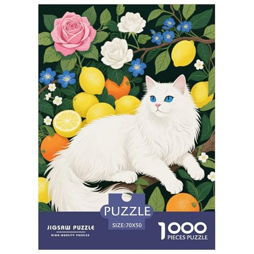 1000 Teile Perserkatze Puzzle – Für Erwachsene, Herausforderndes Knobelspiel, Zitronenblüten Puzzles, Wohnkultur, Geschenk Für Erwachsene 70x50cm/1000pcs 1000 Teile Perserkatze Puzzle – Für Erwachsene, Herausforderndes Knobelspiel, Zitronenblüten Puzzles, Wohnkultur, Geschenk Für Erwachsene 70x50cm/1000pcs von EMYXPAQM