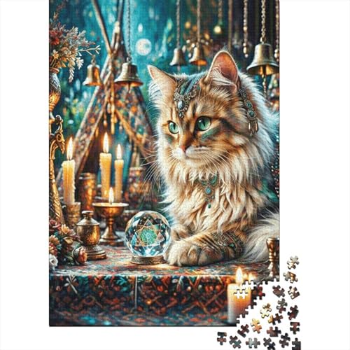 1000 Teile Perserkatze Puzzle Für Erwachsene Und Kinder Holzpuzzle Familien Spiel Perserkatze Glück Puzzle Wohndekoration Geschenk Zu Weihnachten 1000pcs (75x50cm) von EMYXPAQM