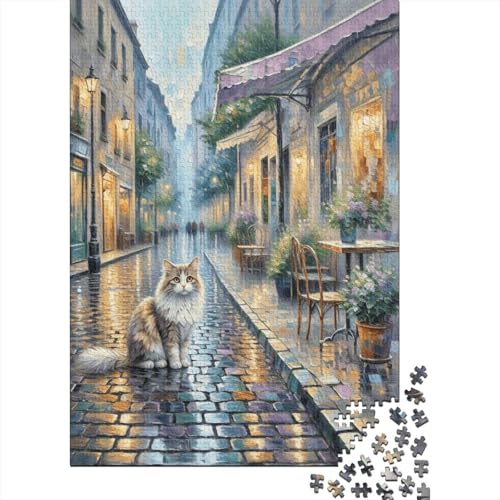 1000 Teile Perserkatze Puzzle Für Erwachsene Und Kinder Holzpuzzle Familien Spiel Perserkatze Regenallee Puzzles Wohndekoration Geschenkideen 1000pcs (75x50cm) von EMYXPAQM