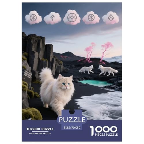 1000 Teile Perserkatze Puzzle Für Jugendliche Und Erwachsene Puzzlespiel Kreativspiel Perser Island Strand Puzzle Aus Karton Wohndekoration Geschenk Zum Geburtstag 70x50cm/1000pcs von EMYXPAQM