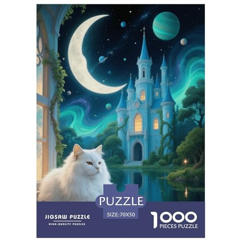 1000 Teile Persian Katze Puzzle Für Erwachsene Und Kinder Herausforderung Spiel Perser Fantasie Schloss Puzzle Aus Karton Wohndekoration Geschenkideen 70x50cm/1000pcs von EMYXPAQM