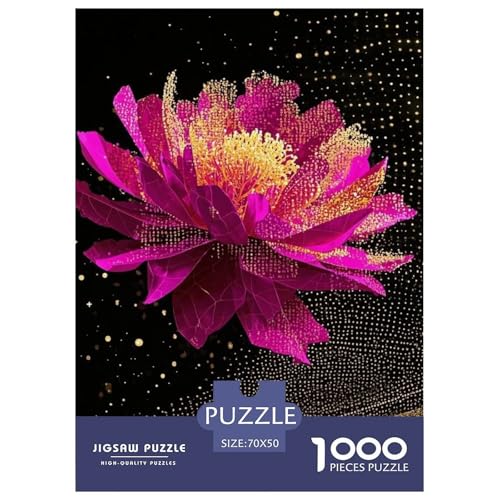 1000 Teile Pfingstrose Puzzle Für Erwachsene Und Kinder Geschicklichkeitsspiel Pfingstrose Abstrakte Punkte Puzzles Aus Karton Wohndekoration Geschenk Für Erwachsene 70x50cm/1000pcs von EMYXPAQM