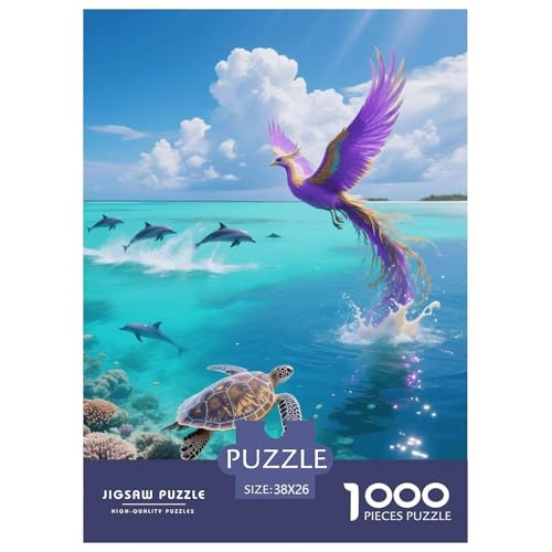 1000 Teile Phönix Puzzle – Für Erwachsene, Herausforderndes Denkspiel, Ozean Puzzle, DekoRatteion, Geschenk Für Erwachsene 38x26cm/1000pcs von EMYXPAQM