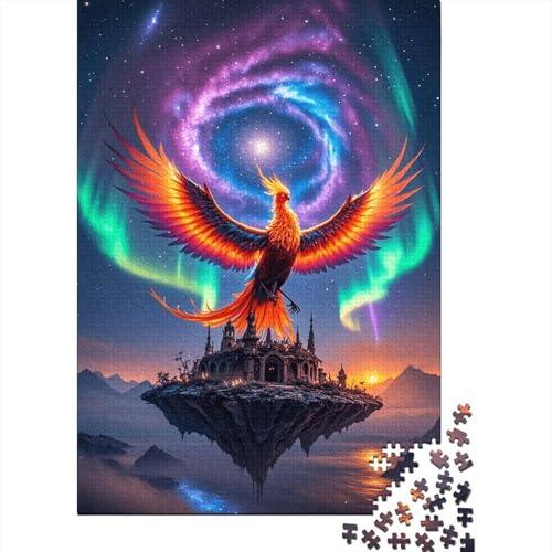 1000 Teile Phönix Puzzle Für Erwachsene Und Kinder Holzpuzzle Familien Spiel Feuerphönix Schwebinsel Puzzles Wohndekoration Geschenkideen 1000pcs (75x50cm) von EMYXPAQM