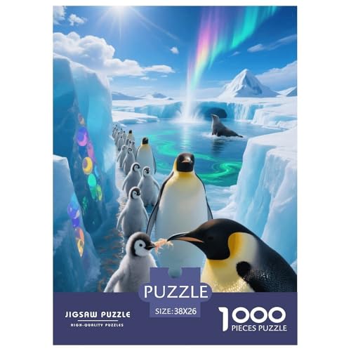 1000 Teile Pinguin Puzzle – Für Erwachsene, Anspruchsvolles Spiel, Gletscherschlucht Puzzles, DekoRatteion, Geschenk Für Erwachsene 38x26cm/1000pcs 1000 Teile Pinguin Puzzle – Für Erwachsene, Anspruchsvolles Spiel, Gletscherschlucht Puzzles, DekoRatteion, Geschenk Für Erwachsene 38x26cm/1000pcs von EMYXPAQM