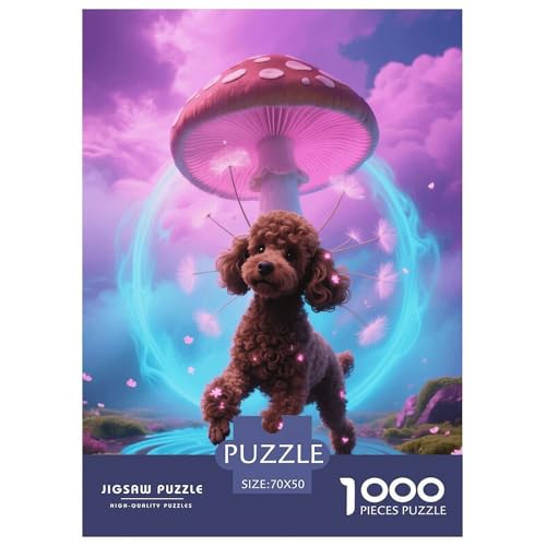 1000 Teile Pudel Puzzle – Für Erwachsene, Familienfreundlicher Denkspaß, Riesenpilz Puzzle, Wohnkultur, Einzigartiges Geschenk 70x50cm/1000pcs 1000 Teile Pudel Puzzle – Für Erwachsene, Familienfreundlicher Denkspaß, Riesenpilz Puzzle, Wohnkultur, Einzigartiges Geschenk 70x50cm/1000pcs von EMYXPAQM