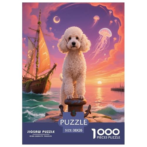 1000 Teile Pudel Puzzle – Für Erwachsene, Familienfreundlicher Denkspaß, Sonnenuntergang Hafen Puzzle, Dekoration, Geschenkideen 38x26cm/1000pcs von EMYXPAQM