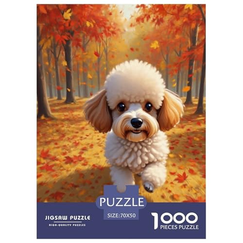 1000 Teile Pudel Puzzle Für Erwachsene Und Kinder Entspannung Spiel Pudel Ahornwald Puzzles Aus Karton Wohndekoration Geschenkideen 70x50cm/1000pcs von EMYXPAQM