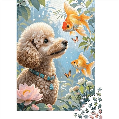 1000 Teile Puzzle Pudel Goldfischblüten Holz-Puzzle Für Jugendliche & Erwachsene - Klassische Herausforderung, Home-Dekoration, Einzigartiges Geschenk 1000pcs (75x50cm) von EMYXPAQM
