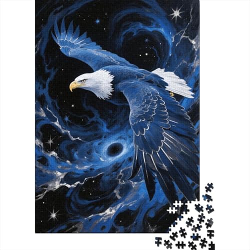 1000 Teile Puzzle Weißkopfseeadler Durch den Weltraum gleitend Holz-Puzzle Für Jugendliche & Erwachsene - Klassische Herausforderung, Wohnkultur, Geschenkideen 1000pcs (75x50cm) von EMYXPAQM