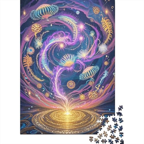 1000 Teile Radiolars Puzzle Für Erwachsene Und Kinder Holzpuzzle Familien Spiel Bunte Radiolarien Puzzles Wohndekoration Geschenkideen 1000pcs (75x50cm) von EMYXPAQM