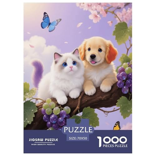 1000 Teile Ragdoll Kätzchen Puzzle – Für Erwachsene, Herausforderndes Knobelspiel, Golden Retriever Welpe Puzzle, Wohnkultur, Geschenk Für Kinder 70x50cm/1000pcs 1000 Teile Ragdoll Kätzchen Puzzle – Für Erwachsene, Herausforderndes Knobelspiel, Golden Retriever Welpe Puzzle, Wohnkultur, Geschenk Für Kinder 70x50cm/1000pcs von EMYXPAQM