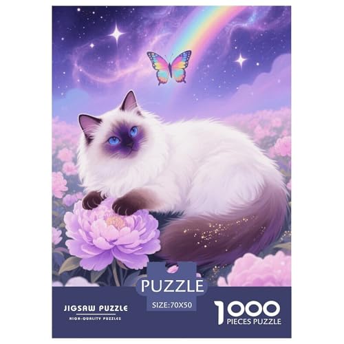 1000 Teile Ragdoll Puzzle Für Erwachsene Und Kinder Geschicklichkeitsspiel Ragdoll PfingstRosenmeer Puzzles Aus Karton Wohndekoration Einzigartiges Geschenk 70x50cm/1000pcs von EMYXPAQM