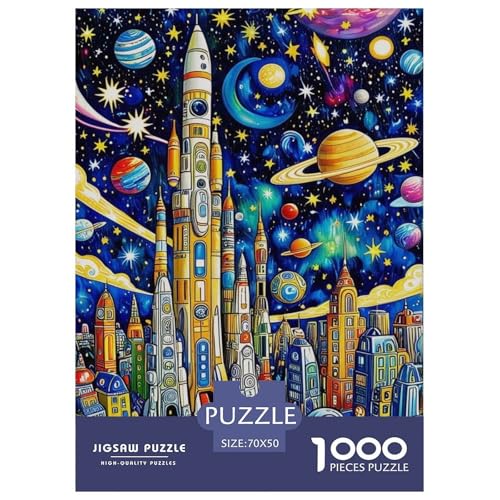 1000 Teile Rakete Puzzle Für Erwachsene Und Kinder Entspannung Spiel Raketenplanet Puzzle Aus Karton Wohndekoration Geschenkideen 70x50cm/1000pcs von EMYXPAQM