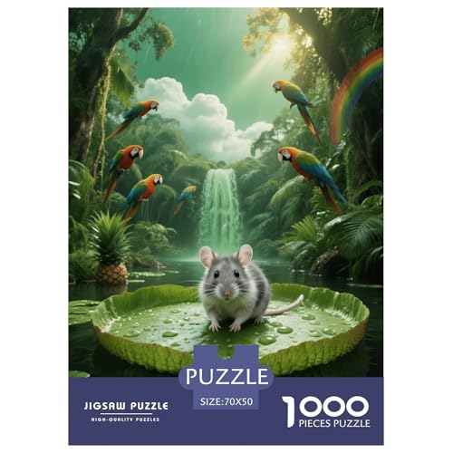 1000 Teile Ratte Puzzle – Für Erwachsene, Anspruchsvolles Spiel, RainWald Puzzles, DekoRatteion, Geschenk Für Kinder 70x50cm/1000pcs von EMYXPAQM