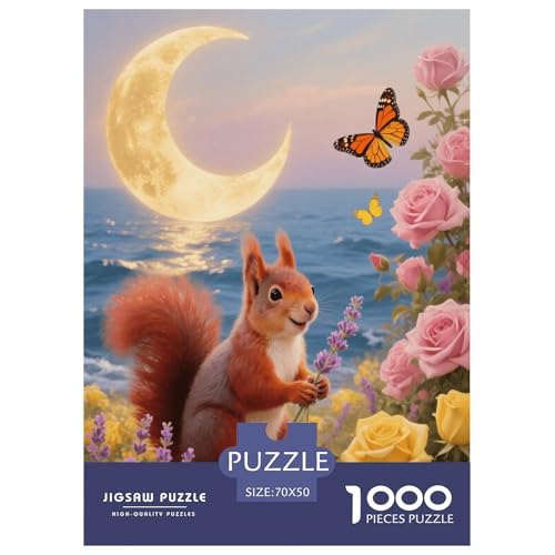 1000 Teile Red Eichhörnchen Puzzle – Für Erwachsene, Herausforderndes Knobelspiel, Blumenküste Puzzles, Dekoration, Einzigartiges Geschenk 70x50cm/1000pcs 1000 Teile Red Eichhörnchen Puzzle – Für Erwachsene, Herausforderndes Knobelspiel, Blumenküste Puzzles, Dekoration, Einzigartiges Geschenk 70x50cm/1000pcs von EMYXPAQM