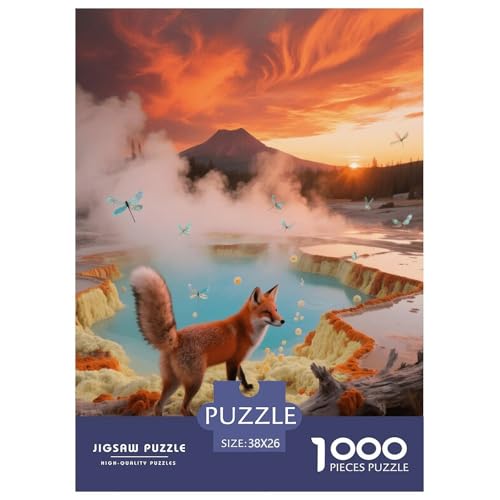 1000 Teile Red Fuchs Puzzle – Für Erwachsene, Anspruchsvolles Spiel, Heiße Quelle Puzzles, Wohnkultur, Geschenkideen 38x26cm/1000pcs von EMYXPAQM