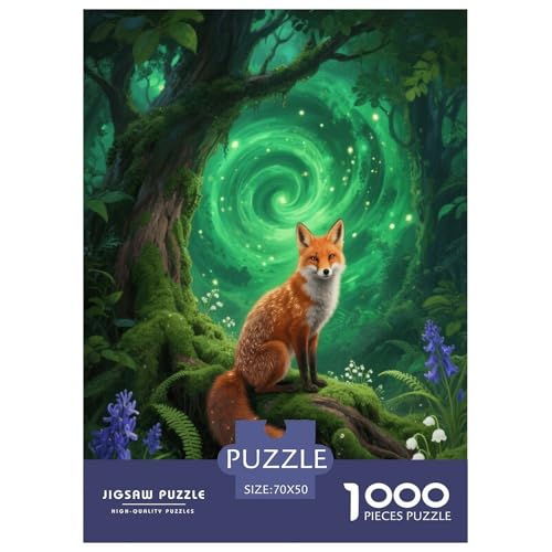 1000 Teile Red Fuchs Puzzle Für Erwachsene Und Kinder Geschicklichkeitsspiel Rotfuchs Wirbel Dschungel Puzzle Aus Karton Wohndekoration Geschenk Zum Geburtstag 70x50cm/1000pcs von EMYXPAQM