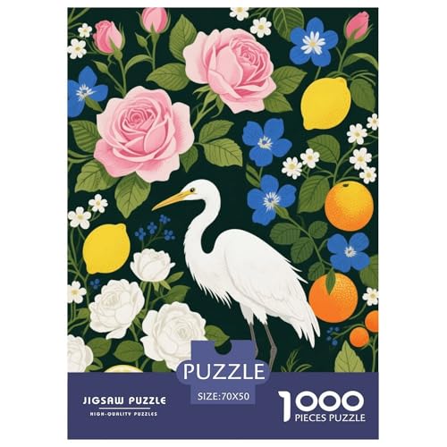 1000 Teile Reiher Puzzle – Für Erwachsene, Herausforderndes Knobelspiel, Blumen Obst Puzzle, Wohnkultur, Einzigartiges Geschenk 70x50cm/1000pcs 1000 Teile Reiher Puzzle – Für Erwachsene, Herausforderndes Knobelspiel, Blumen Obst Puzzle, Wohnkultur, Einzigartiges Geschenk 70x50cm/1000pcs von EMYXPAQM