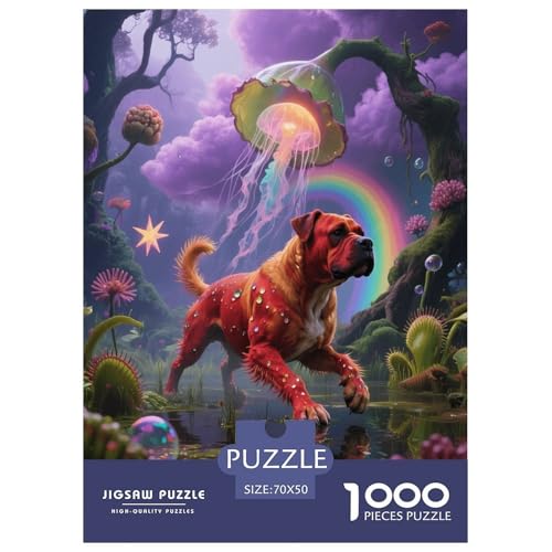 1000 Teile Roter Boxer Puzzle Für Jugendliche Und Erwachsene Schwieriges Spiel Hund Fantasie Sumpf Puzzles Aus Karton Wohndekoration Geschenk Für Erwachsene 70x50cm/1000pcs 1000 Teile Roter Boxer Puzzle Für Jugendliche Und Erwachsene Schwieriges Spiel Hund Fantasie Sumpf Puzzles Aus Karton Wohndekoration Geschenk Für Erwachsene 70x50cm/1000pcs von EMYXPAQM