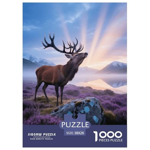 1000 Teile Rothirsch Puzzle – Für Erwachsene, Anspruchsvolles Spiel, Blumen Puzzles, DekoRatteion, Geschenkideen 38x26cm/1000pcs 1000 Teile Rothirsch Puzzle – Für Erwachsene, Anspruchsvolles Spiel, Blumen Puzzles, DekoRatteion, Geschenkideen 38x26cm/1000pcs von EMYXPAQM