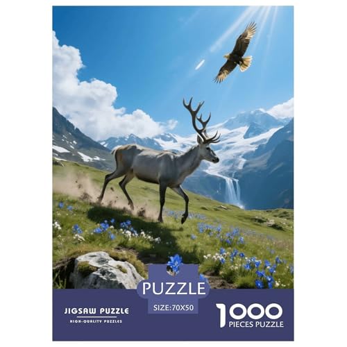 1000 Teile Rothirsch Puzzle – Für Erwachsene, Anspruchsvolles Spiel, Weißkopfseeadler Puzzles, DekoRatteion, Einzigartiges Geschenk 70x50cm/1000pcs 1000 Teile Rothirsch Puzzle – Für Erwachsene, Anspruchsvolles Spiel, Weißkopfseeadler Puzzles, DekoRatteion, Einzigartiges Geschenk 70x50cm/1000pcs von EMYXPAQM