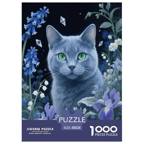 1000 Teile Russisch Blau Puzzle Für Erwachsene Und Kinder Geschicklichkeitsspiel Russian Blaue Blumen Puzzles Aus Karton Wohndekoration Geschenk Zum Geburtstag 38x26cm/1000pcs von EMYXPAQM