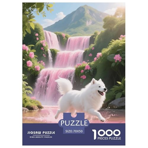 1000 Teile Samojede Puzzle – Für Erwachsene, Herausforderndes Knobelspiel, Wasserfall Puzzles, Dekoration, Geschenk Zum Geburtstag 70x50cm/1000pcs 1000 Teile Samojede Puzzle – Für Erwachsene, Herausforderndes Knobelspiel, Wasserfall Puzzles, Dekoration, Geschenk Zum Geburtstag 70x50cm/1000pcs von EMYXPAQM