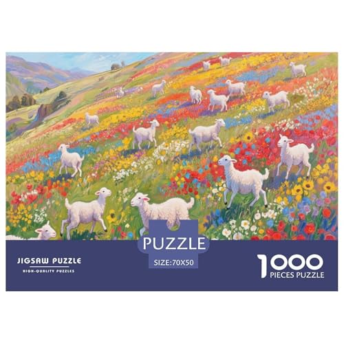 1000 Teile Schaf Puzzle Für Erwachsene Und Kinder Geduldspiel Puzzles Aus Karton Wohndekoration Geschenk Für Erwachsene 70x50cm/1000pcs von EMYXPAQM
