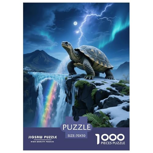1000 Teile Schildkröte Puzzle – Für Erwachsene, Familienfreundlicher Denkspaß, Wasserfall Berge Puzzle, Dekoration, Geschenk Für Erwachsene 70x50cm/1000pcs 1000 Teile Schildkröte Puzzle – Für Erwachsene, Familienfreundlicher Denkspaß, Wasserfall Berge Puzzle, Dekoration, Geschenk Für Erwachsene 70x50cm/1000pcs von EMYXPAQM