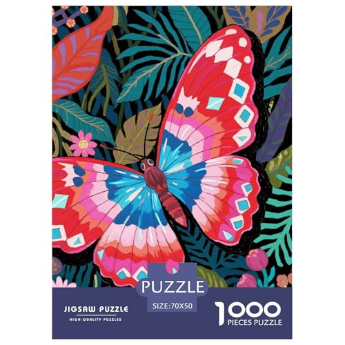 1000 Teile Schmetterling Puzzle Für Erwachsene Und Kinder Geschicklichkeitsspiel Schmetterling Pflanzen Puzzles Aus Karton Wohndekoration Geschenk Für Kinder 70x50cm/1000pcs von EMYXPAQM