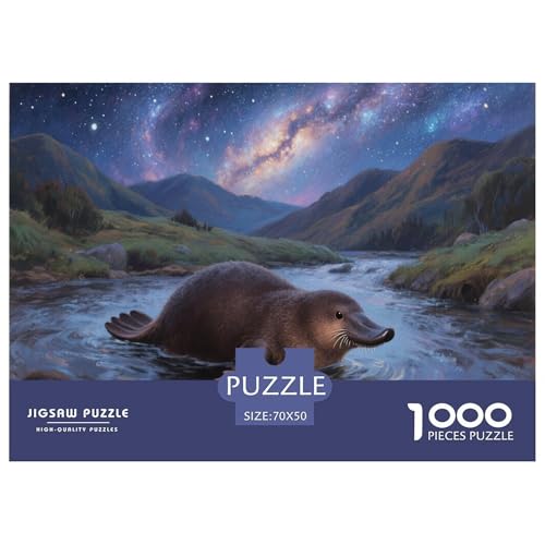 1000 Teile Schnabeltier Puzzle Für Erwachsene Und Kinder Familien Spiel Puzzles Aus Karton Wohndekoration Geschenk Für Erwachsene 70x50cm/1000pcs von EMYXPAQM