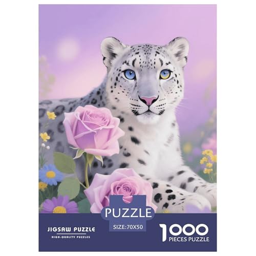 1000 Teile Schneeleopard Puzzle – Für Erwachsene, Herausforderndes Knobelspiel, Rosengarten Puzzles, Dekoration, Geschenk Zum Geburtstag 70x50cm/1000pcs 1000 Teile Schneeleopard Puzzle – Für Erwachsene, Herausforderndes Knobelspiel, Rosengarten Puzzles, Dekoration, Geschenk Zum Geburtstag 70x50cm/1000pcs von EMYXPAQM