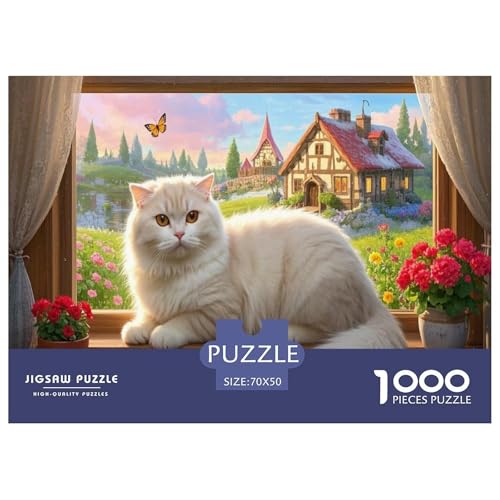 1000 Teile Schottische Faltohrkatze Puzzle Für Erwachsene Und Kinder Geduldspiel Puzzle Aus Karton Wohndekoration Geschenk Zu Weihnachten 70x50cm/1000pcs 1000 Teile Schottische Faltohrkatze Puzzle Für Erwachsene Und Kinder Geduldspiel Puzzle Aus Karton Wohndekoration Geschenk Zu Weihnachten 70x50cm/1000pcs von EMYXPAQM