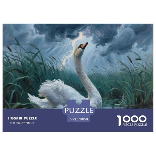 1000 Teile Schwan Puzzle Für Erwachsene Und Kinder Pädagogisches Spiel Puzzle Aus Karton Wohndekoration Geschenkideen 70x50cm/1000pcs von EMYXPAQM