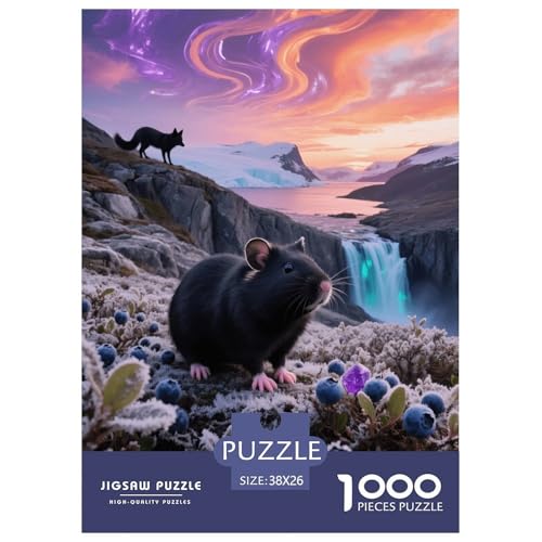 1000 Teile Schwarzes Meerschweinchen Puzzle – Für Erwachsene, Anspruchsvolles Spiel, Frucht Puzzles, Wohnkultur, Geschenk Für Kinder 38x26cm/1000pcs von EMYXPAQM