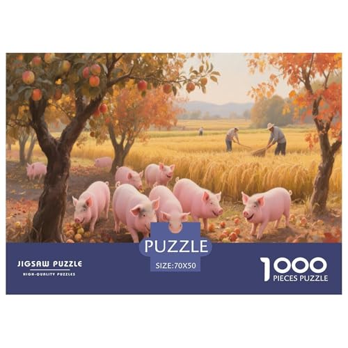 1000 Teile Schwein Puzzle Für Erwachsene Und Kinder Pädagogisches Spiel Puzzle Aus Karton Wohndekoration Geschenkideen 70x50cm/1000pcs 1000 Teile Schwein Puzzle Für Erwachsene Und Kinder Pädagogisches Spiel Puzzle Aus Karton Wohndekoration Geschenkideen 70x50cm/1000pcs von EMYXPAQM