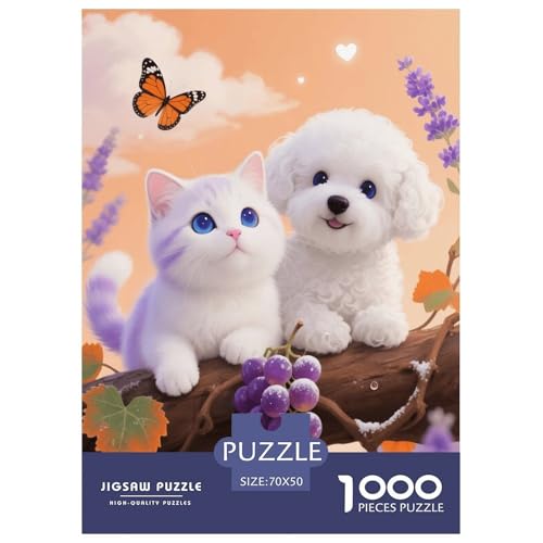 1000 Teile Scottish Fold Kätzchen Puzzle – Für Erwachsene, Herausforderndes Knobelspiel, Bichon Welpe Puzzle, Wohnkultur, Einzigartiges Geschenk 70x50cm/1000pcs 1000 Teile Scottish Fold Kätzchen Puzzle – Für Erwachsene, Herausforderndes Knobelspiel, Bichon Welpe Puzzle, Wohnkultur, Einzigartiges Geschenk 70x50cm/1000pcs von EMYXPAQM