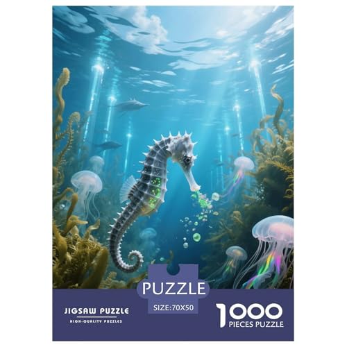 1000 Teile SeaPferd Puzzle – Für Erwachsene, Herausforderndes Denkspiel, Seetang Puzzle, DekoRatteion, Geschenkideen 70x50cm/1000pcs von EMYXPAQM