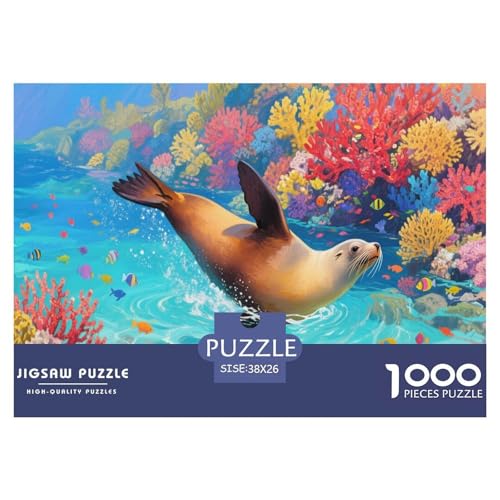 1000 Teile Seelöwe Puzzle Für Erwachsene Und Kinder Familien Spiel Puzzles Aus Karton Wohndekoration Einzigartiges Geschenk 38x26cm/1000pcs 1000 Teile Seelöwe Puzzle Für Erwachsene Und Kinder Familien Spiel Puzzles Aus Karton Wohndekoration Einzigartiges Geschenk 38x26cm/1000pcs von EMYXPAQM