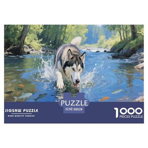 1000 Teile Sibirischer Husky Puzzle Für Erwachsene Und Kinder Geduldspiel Puzzle Aus Karton Wohndekoration Geschenkideen 38x26cm/1000pcs 1000 Teile Sibirischer Husky Puzzle Für Erwachsene Und Kinder Geduldspiel Puzzle Aus Karton Wohndekoration Geschenkideen 38x26cm/1000pcs von EMYXPAQM