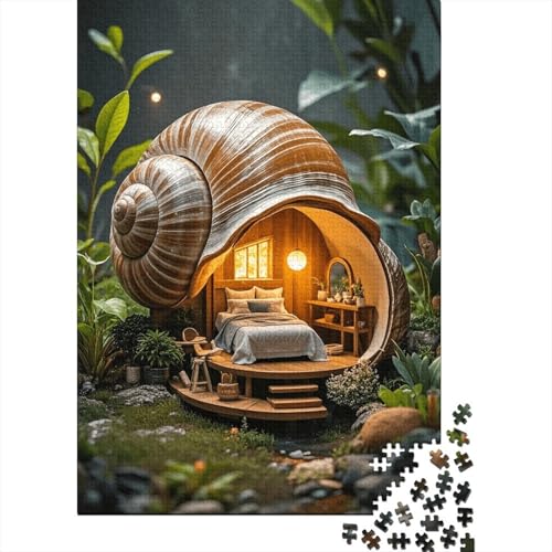 1000 Teile Snail Muschel Puzzle Für Erwachsene Und Kinder Holzpuzzle Familien Spiel Schneckenhaus Zuhause Puzzle Wohndekoration Geschenkideen 1000pcs (75x50cm) von EMYXPAQM