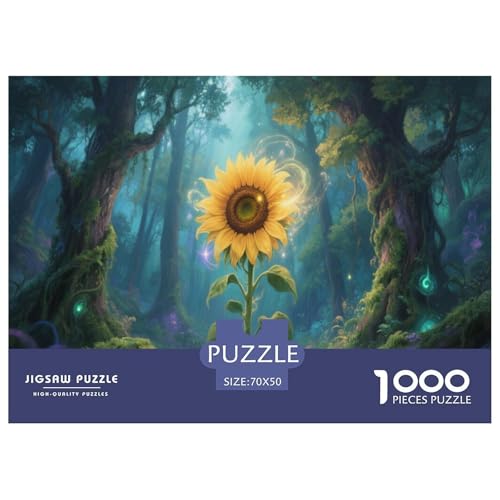 1000 Teile Sonnenblume Puzzle Für Erwachsene Und Kinder Familien Spiel Puzzles Aus Karton Wohndekoration Geschenkideen 70x50cm/1000pcs von EMYXPAQM