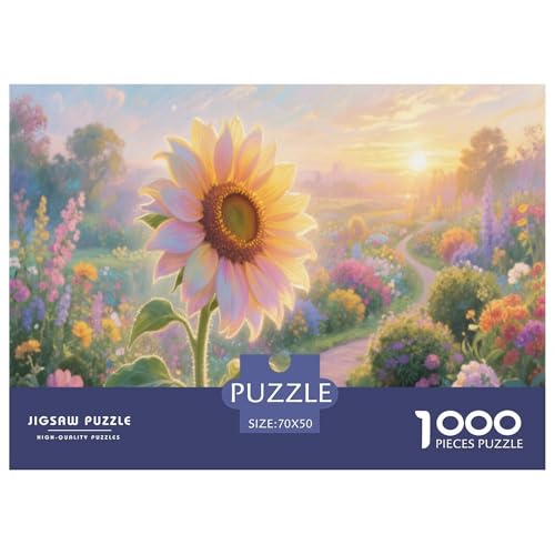 1000 Teile Sonnenblume Puzzle Für Erwachsene Und Kinder Pädagogisches Spiel Puzzle Aus Karton Wohndekoration Einzigartiges Geschenk 70x50cm/1000pcs von EMYXPAQM