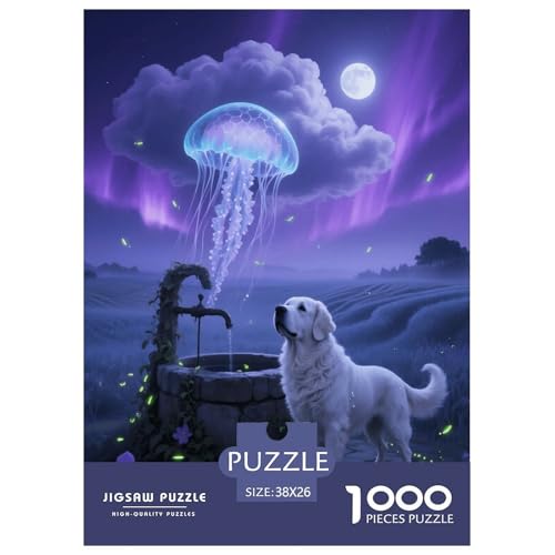 1000 Teile Spanischer Mastiff Puzzle – Für Erwachsene, Familienspaß & Lernspielzeug, Hund Qualle Puzzles, Wohnkultur, Geschenk Zum Geburtstag 38x26cm/1000pcs von EMYXPAQM