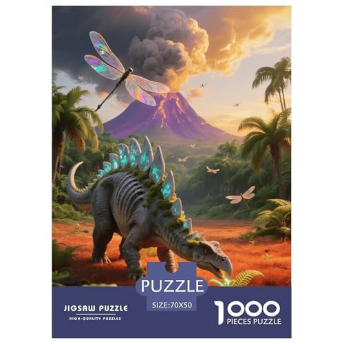 1000 Teile Stegosaurus Puzzle – Für Erwachsene, Herausforderndes Denkspiel, Farnprärie Puzzle, DekoRatteion, Geschenk Zum Geburtstag 70x50cm/1000pcs von EMYXPAQM