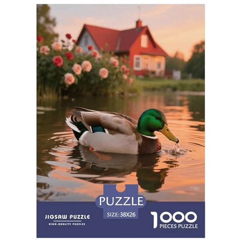 1000 Teile Stockente Puzzle – Für Erwachsene, Familienfreundlicher Denkspaß, Landhaus Puzzle, Dekoration, Einzigartiges Geschenk 38x26cm/1000pcs von EMYXPAQM