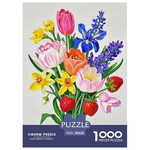 1000 Teile Strauß Puzzle Für Erwachsene Und Kinder Geschicklichkeitsspiel Bunter Strauß Puzzles Aus Karton Wohndekoration Geschenk Für Erwachsene 38x26cm/1000pcs von EMYXPAQM