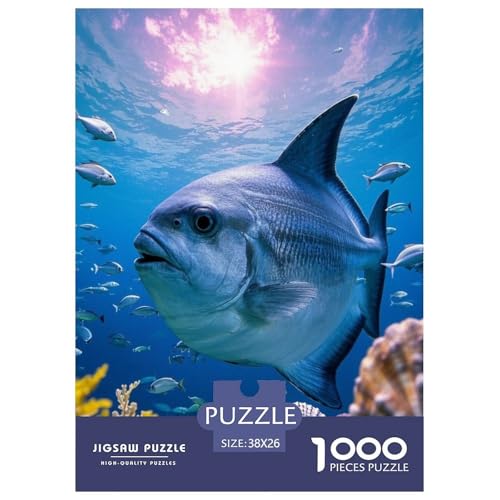 1000 Teile SunFisch Puzzle Für Erwachsene Und Kinder Entspannung Spiel Mondfisch Kleiner Fisch Puzzle Aus Karton Wohndekoration Einzigartiges Geschenk 38x26cm/1000pcs von EMYXPAQM